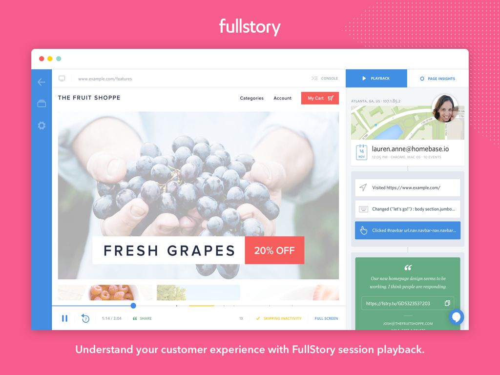 Fullstory feature detail — Agent Productivity app on the Zendesk Marketplace